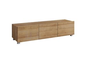 5905351285166 - Lowboard pune 150 TV-Schrank für Wohnzimmer Goldene Eiche - Furnix