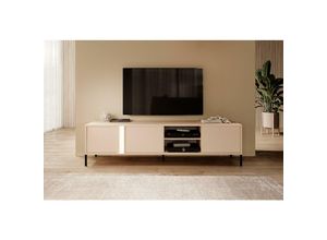 5905351286972 - TV-Schrank dasti 203 Fernsehschrank mit Türen und Metallfüße Beige - Furnix