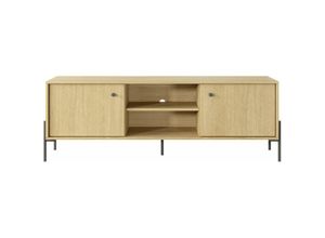 5905351287078 - Furnix - tv Schrank scandinawa 157 Fernsehschrank mit schwarze Metallfüße