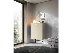 5905351293628 - Vitrine Taylie Vitrine mit drei Regalen & Stellfüße Creme - Furnix