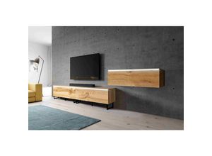 5905351297923 - TV-Kommode bargo iii 300 cm (3x100cm) Lowboard mit Stellllfüße und ohne led Wotan - Furnix