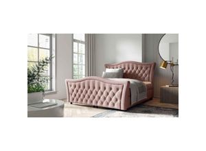 5905351298197 - FURNIX Boxspringbett GLOSSIO 120x200 tiefen Bettkasten Topper EV70806 Rosa