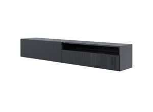 5905386047326 - Selsey - Veldio - TV-Hängeboard mit offenem Fach Schwarz 175 cm