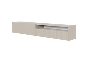 5905386047487 - Selsey - Veldio - TV-Hängeboard mit offenem Fach Graubeige Taupe 175 cm