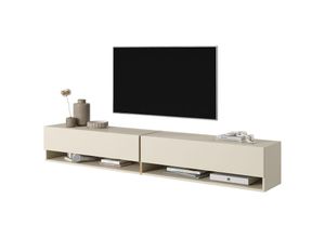 5905386047715 - Selsey - mirrgo - TV-Möbel 200 cm graubeige mit goldener Einlage