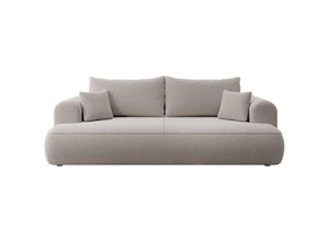 5905386048088 - Selsey - Ovo 3-Sitzer-Schlafsofa mit dunkelbeigem Bouclé-Behälter