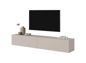 5905386048460 - Selsey - TV-Schrank Pavas 175 cm Graubeige mit Lamellenfront