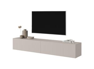 5905386048491 - Selsey - veldio - TV-Möbel 175 cm graubeige mit gefräster Front