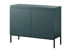 5905386049245 - Selsey - bemmi Sideboard 2-türig 100 cm Dunkelgrün mit Metallbeinen