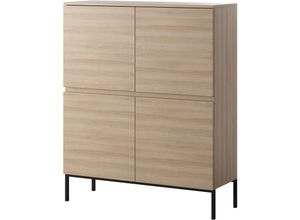 5905386049368 - Selsey BEMMI Highboard 4-türig 100 cm Lindberg Eiche mit Metallbeinen