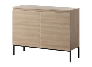 5905386049375 - Selsey - bemmi Sideboard 2-türig 100 cm Lindberg Eiche mit Metallbeinen