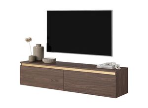 5905386050418 - Selsey - seney TV-Möbel 175 cm Nussbraun mit goldenem Einsatz