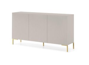 5905386056250 - Selsey - lammelo - Dreitürige Kommode - 140 cm - graubeige