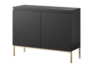 5905386066631 - Selsey - Bemmi - Sideboard Kommode 2-türig Schwarz 100 cm