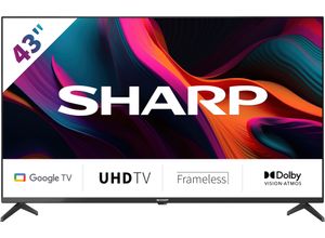 5905683270151 - G (A bis G) SHARP LED-Fernseher SHARP 43GL4260E Google TV 108 cm (43 Zoll) 4K Ultra HD TV Fernseher 4K Ultra HD Dolby Atmos Dolby Vision HDMI 21 mit eARC) schwarz LED Fernseher