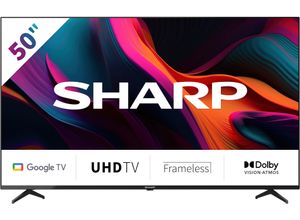 5905683270168 - G (A bis G) SHARP LED-Fernseher SHARP 50GL4260E Google TV 126 cm (50 Zoll) 4K Ultra HD TV Fernseher Dolby Atmos Dolby Vision HDMI 21 mit eARC) schwarz LED Fernseher