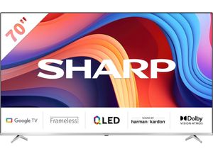 5905683270236 - F (A bis G) SHARP QLED-Fernseher Fernseher silberfarben