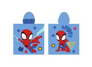 5905742042729 - Poncho-Handtuch aus Baumwolle mit Kapuze 55x110 Spidey