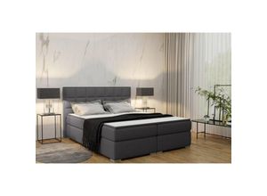 5905815185636 - Möbel Boxspringbett mit matratze und bettkasten Schlafbett Damalo Graphit 180x200 cm - Kaiser