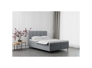 5905815185919 - Boxspringbett mit bettkasten matratze adel stoff Monolith Hellgrau 120x200 cm