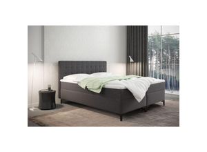 5905815186688 - Boxspringbett mit bettkasten und matratze Denver stoff Muna Graphit 120x200 cm