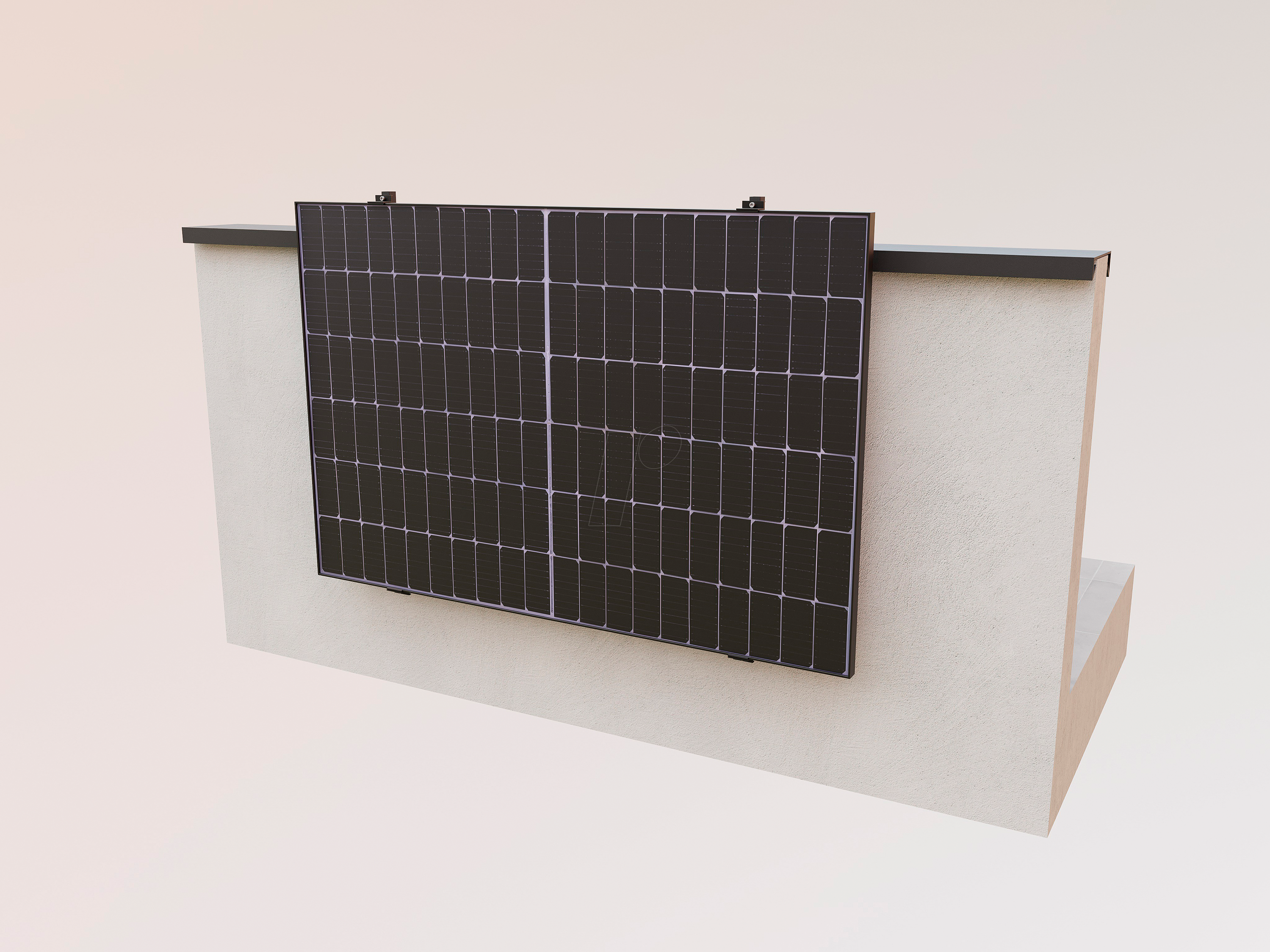 5905817983247 - PV-BALKON 2A-1 - Montagesystem Balkon Typ 2A 18-24 cm 1 Modul höhenverstellbar