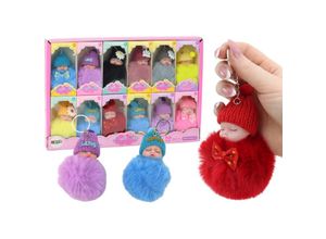 5905991004097 - Pompom Doll Schlüsselanhänger Anhänger für Schlüssel Handtaschen Mix