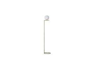 5905999633336 - Stehleuchte Gold Glaskugel Milchig 165cm Abruzzo Home E27