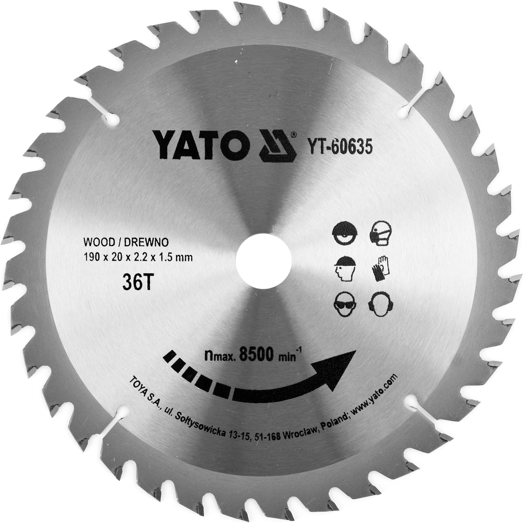 5906083052958 - Kreissägeblatt Ã˜190 mm - 36T - Innendurchmesser 20 mm