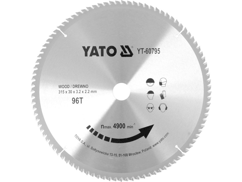 5906083053139 - Kreissägeblatt Ø315 mm - 96T - Innendurchmesser 30 mm - Yato