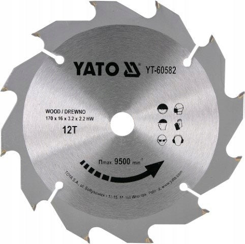 5906083605826 - Kreissägeblatt Ã˜170 mm - 12 T - Innendurchmesser 16 mm