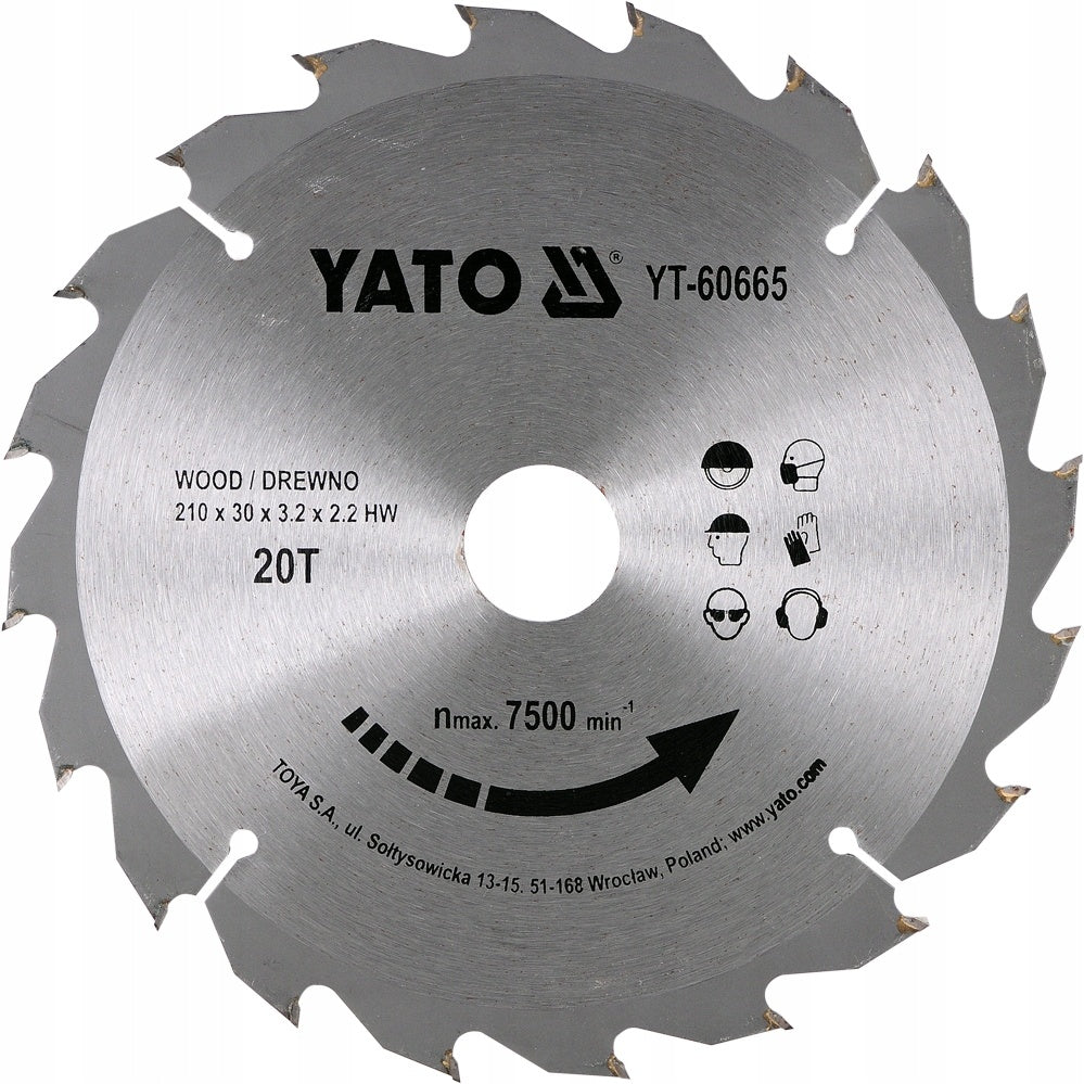 5906083606656 - Kreissägeblatt Ø210 mm - 20T - Innendurchmesser 30 mm