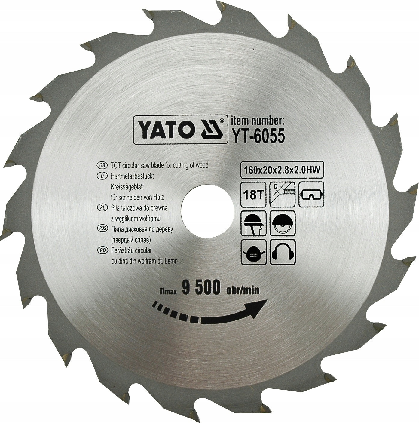 5906083960550 - Kreissägeblatt Ø160 mm - 18 T - Innendurchmesser 20 mm