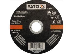 5906083961038 - Trennscheibe Winkelschleifer YT-6103