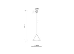 5906135100071 - Hängeleuchte Cono weiß Ø 19 cm Stahl einflammig