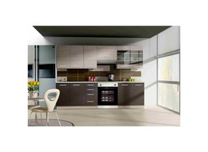 5906601403699 - Küchenmöbel-Set Vilches 260 cm Küchenzeile mit Hängeschränken Ferrara-Eiche - Furnix