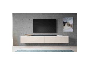 5906601404320 - TV-Kommode bargo 200 cm (2x100cm) Lowboard mit LED-Beleuchtung Beige - Furnix