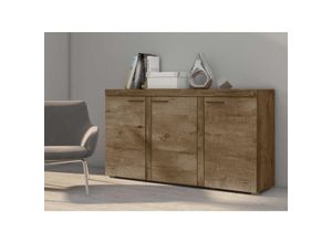 5906601405532 - Furnix - Sideboard Alvor Anrichte Kommode 3 Türen 1488 cm 3F Eiche Lefkas