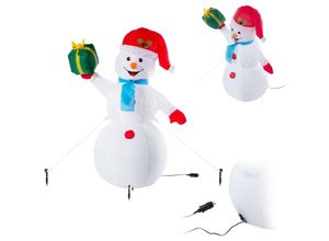 5906638309537 - Kadax - Aufblasbarer Schneemann 120 cm Große Weihnachtsdekoration für den Außenbereich Weihnachtsfig