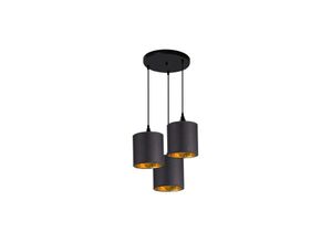 5906714873969 - Lange Hängeplatte-Lampe 3x40w E14 Schwarz