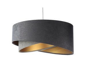 5906742006308 - 060-162 Hängeleuchte galaxy E27 max1X60W Velourstoff grau auf pvc innen gold H105cm Ø50cm dimmbar - Bps Koncept 5906742006308 - 060-162 Hängeleuchte galaxy E27 max1X60W Velourstoff grau auf pvc innen gold H105cm Ø50cm dimmbar - Bps Koncept