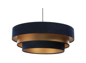 5906742008142 - Bps Koncept - 050-073-60 Hängeleuchte Triniti blau gold 1xE27 H102cm ø 60cm dimmbar