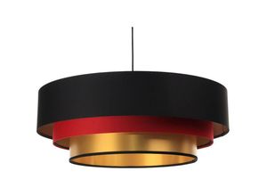 5906742008272 - 050-086-60 Hängeleuchte Triniti schwarz rot gold 1xE27 H102cm ø 60cm dimmbar - Bps Koncept