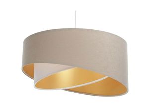 5906742020748 - 060-018-45 Hängeleuchte Galaxy economi-cal Velourstextil beigeweissgold 1xE27 40Ww H97cm Ø45cm dimmbar - Bps Koncept