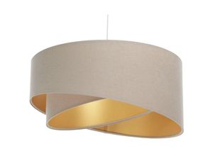 5906742020762 - 060-029-45 Hängeleuchte Galaxy economi-cal Velourstextil beigegold 1xE27 40Ww H97cm Ø45cm dimmbar - Bps Koncept