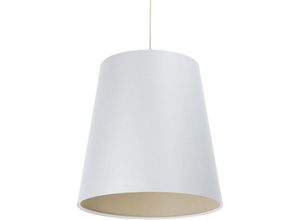 5906742022988 - 070-223 Hängeleuchte boho 1xE27 40W Stoff strukturiert auf PVC-Kunststoff weiß H110cm Ø35cm dimmbar - Bps Koncept