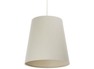 5906742022995 - 070-224 Hängeleuchte boho 1xE27 40W Stoff strukturiert auf PVC-Kunststoff beige weiß H110cm Ø35cm dimmbar - Bps Koncept