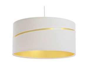 5906742024029 - 01A-062-40 Hängeleuchte SWING Velourss auf PVC-Basis weiß gold 1xE27 40W H102 Ø40cm dimmbar