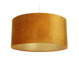 5906742024173 - 0E0-149-50 Hängeleuchte glamour Samtstoff auf PVC-Basis orange gold 1xE27 40W H107 Ø50cm dimmbar - Bps Koncept