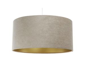 5906742024562 - 0E0-162-50 Hängeleuchte glamour Velourstoff strukturiert auf PVC-Basis beige gold 1xE27 40W H107 Ø50cm dimmbar - Bps Koncept